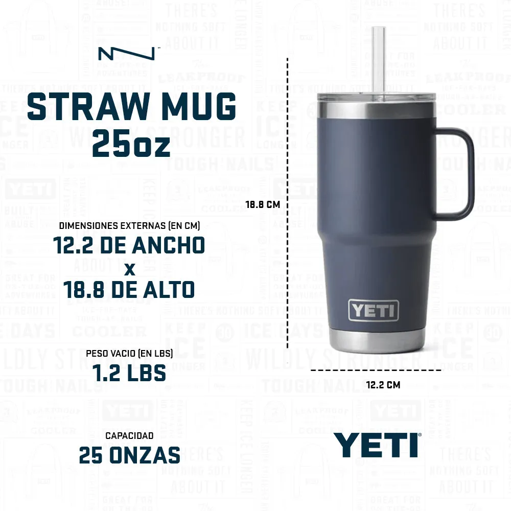 21071501800 TERMO RAMBLER 25oz STRAW MUG NEGRO MARCA YETI