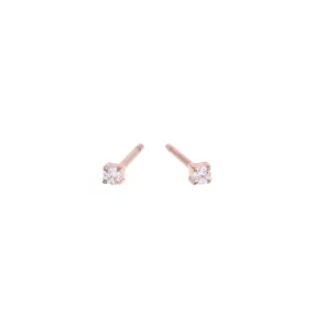 2mm cz stud earrings