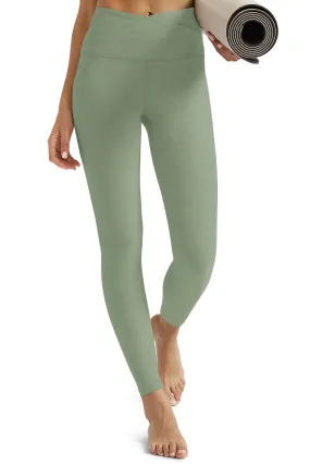 AT YOUR LEISURE SPACEDYE MIDI LEGGING MINTY SLATE