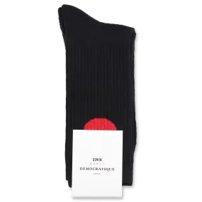 Edwin Jeans x Democratique Socks Athletique Japanese Sun Black / Fiery Red