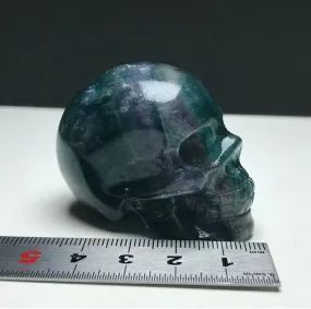 Fluorite gemstone carved Skull