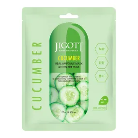 Mascarilla facial Jigott Cucumber Real Ampoule Mask 27ml